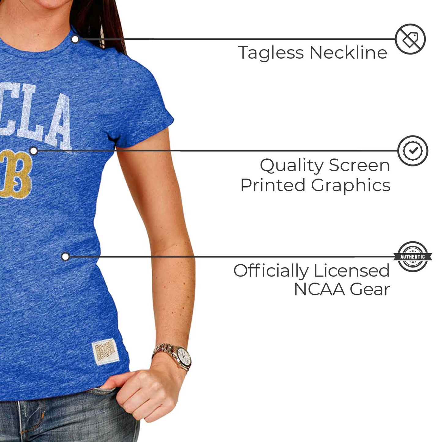 UCLA Bruins University Women's T-Shirt - Royal