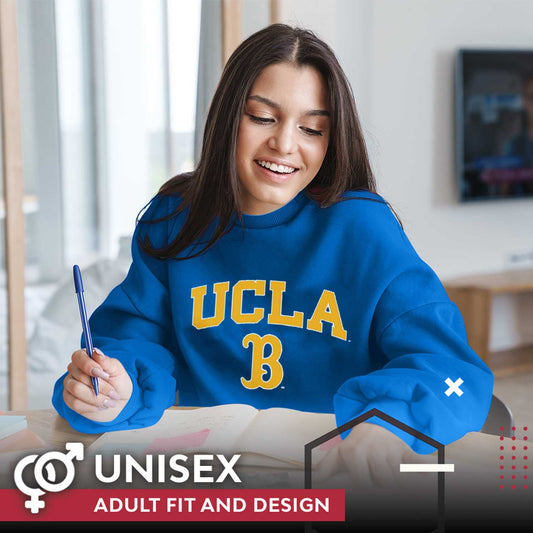 UCLA Bruins Adult Arch & Logo Soft Style Gameday Crewneck Sweatshirt - Light Blue