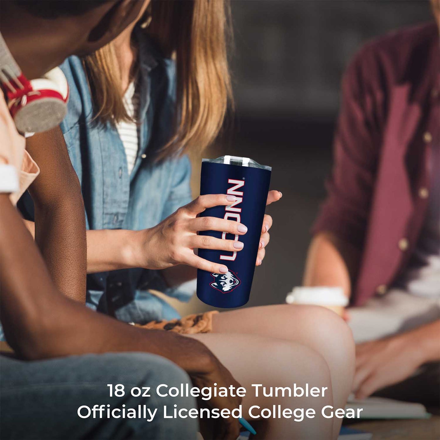 UCONN Huskies NCAA Stainless Steel Tumbler perfect for Gameday - Navy