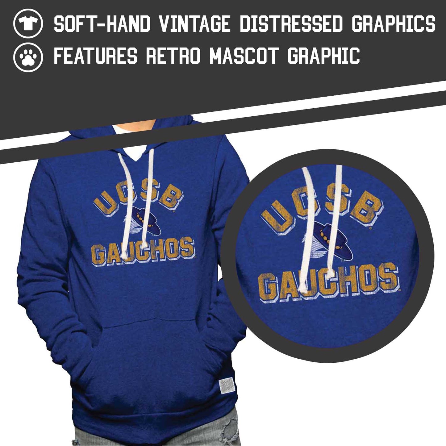 UCSB Gauchos Adult University Hoodie - Royal