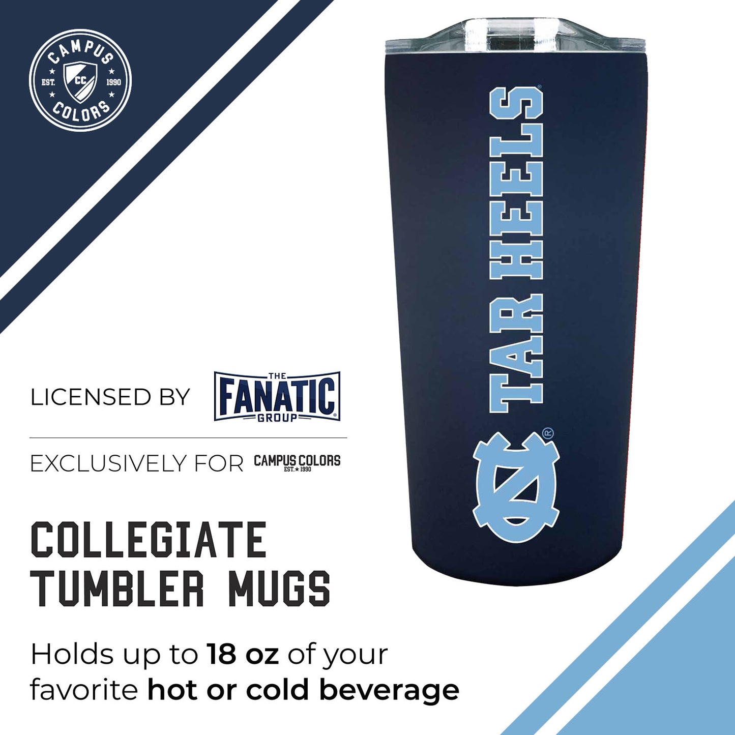 North Carolina Tar Heels College Stainless Steel - Navy