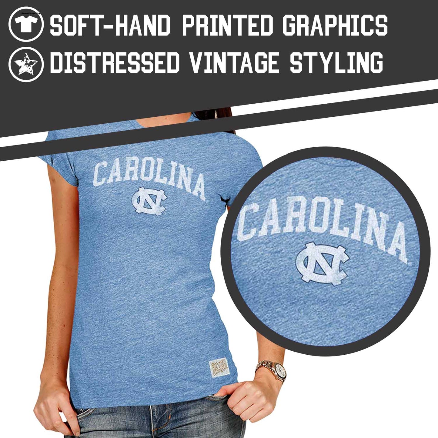 North Carolina Tar Heels University Women's T-Shirt - Carolina Blue