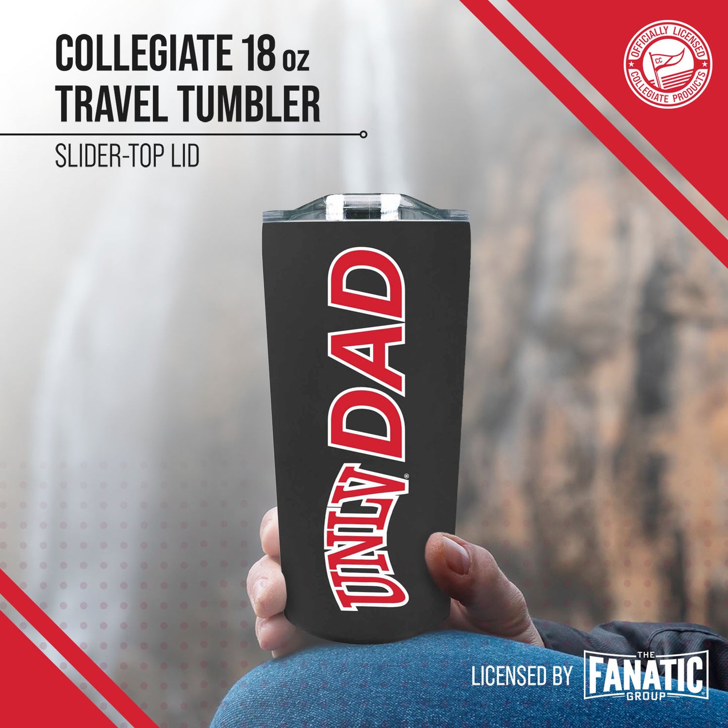 UNLV Rebels NCAA Stainless Steel Travel Tumbler for Dad - Black