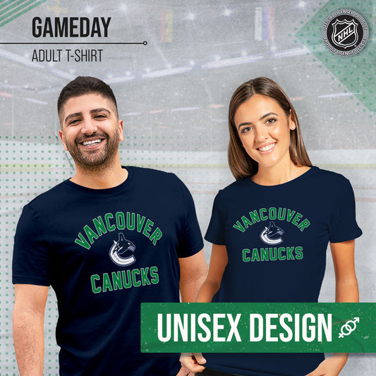 Vancouver Canucks NHL Adult Game Day Unisex T-Shirt - Navy