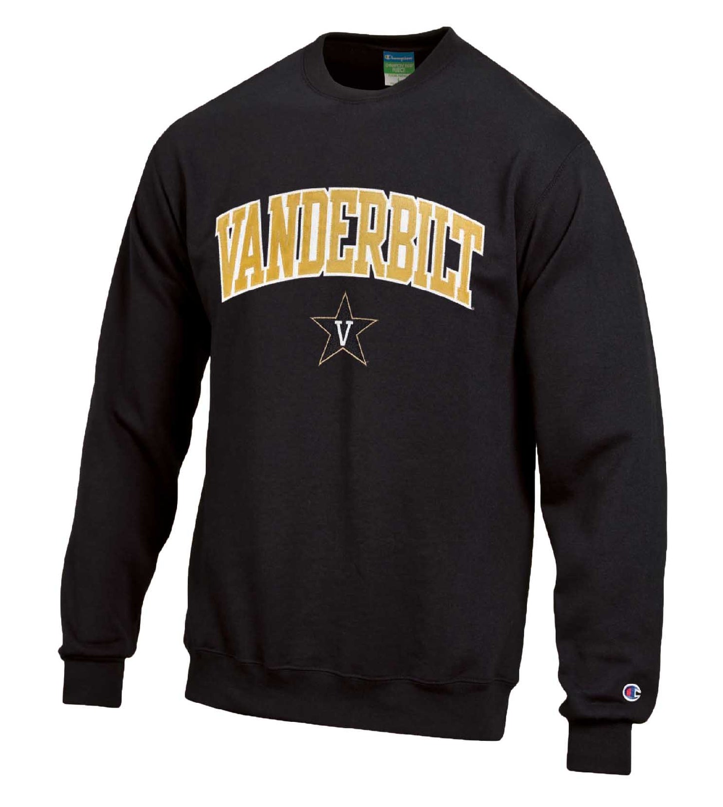 Vanderbilt Commodores Adult Tackle Twill Crewneck - Black