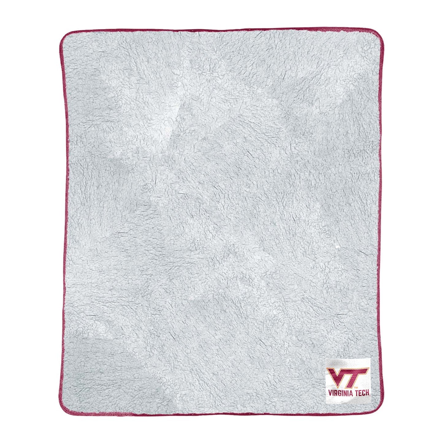 Virginia Tech Hokies NCAA Silk Sherpa College Throw Blanket - Maroon