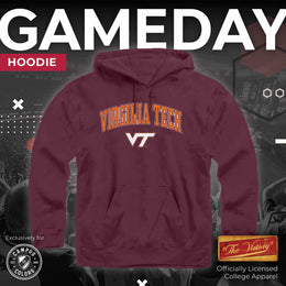 Virginia Tech Hokies Adult Arch & Logo Soft Style Gameday Hooded Sweatshirt - Maroon