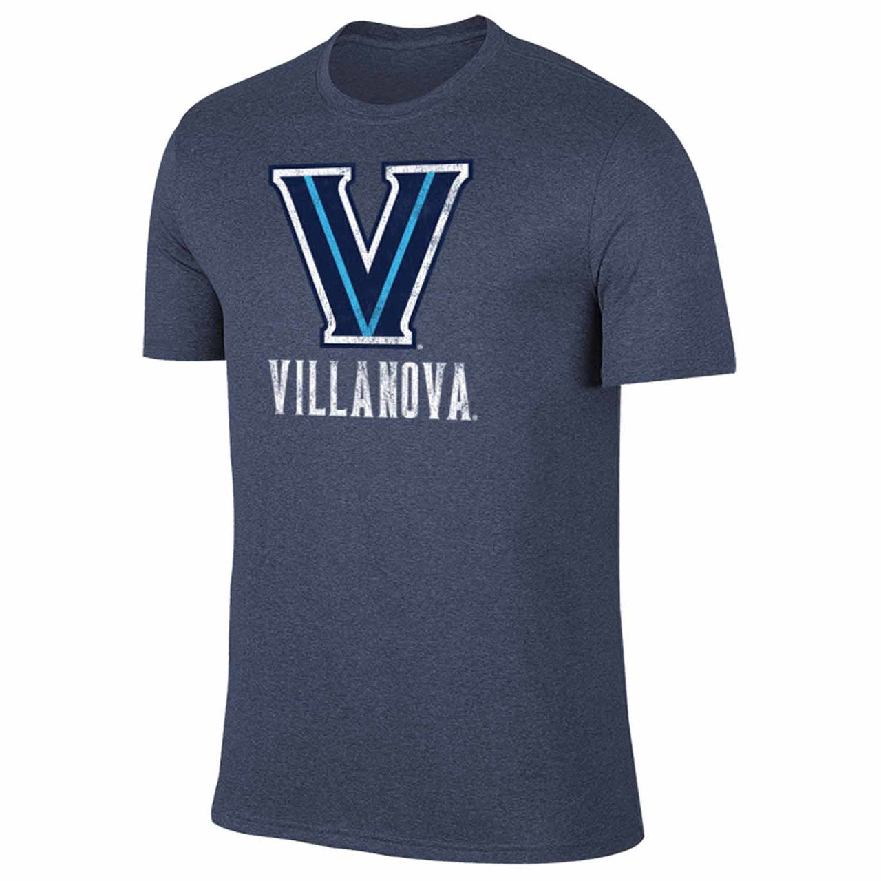 Villanova Wildcats Adult MVP Heathered Cotton Blend T-Shirt - Navy
