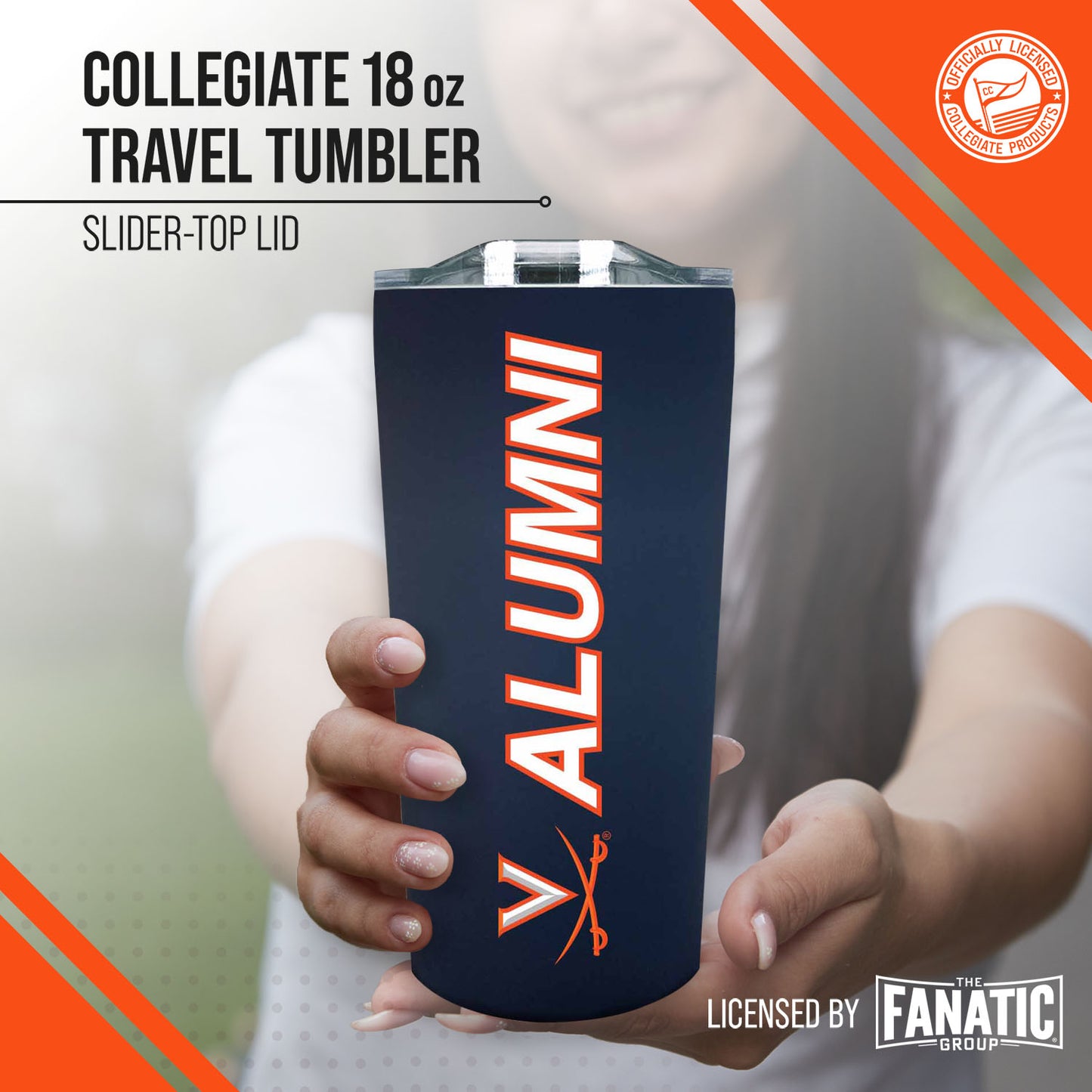 Virginia Cavaliers Collegiate Stainless Steel Travel Tumbler for Alumni - Navy