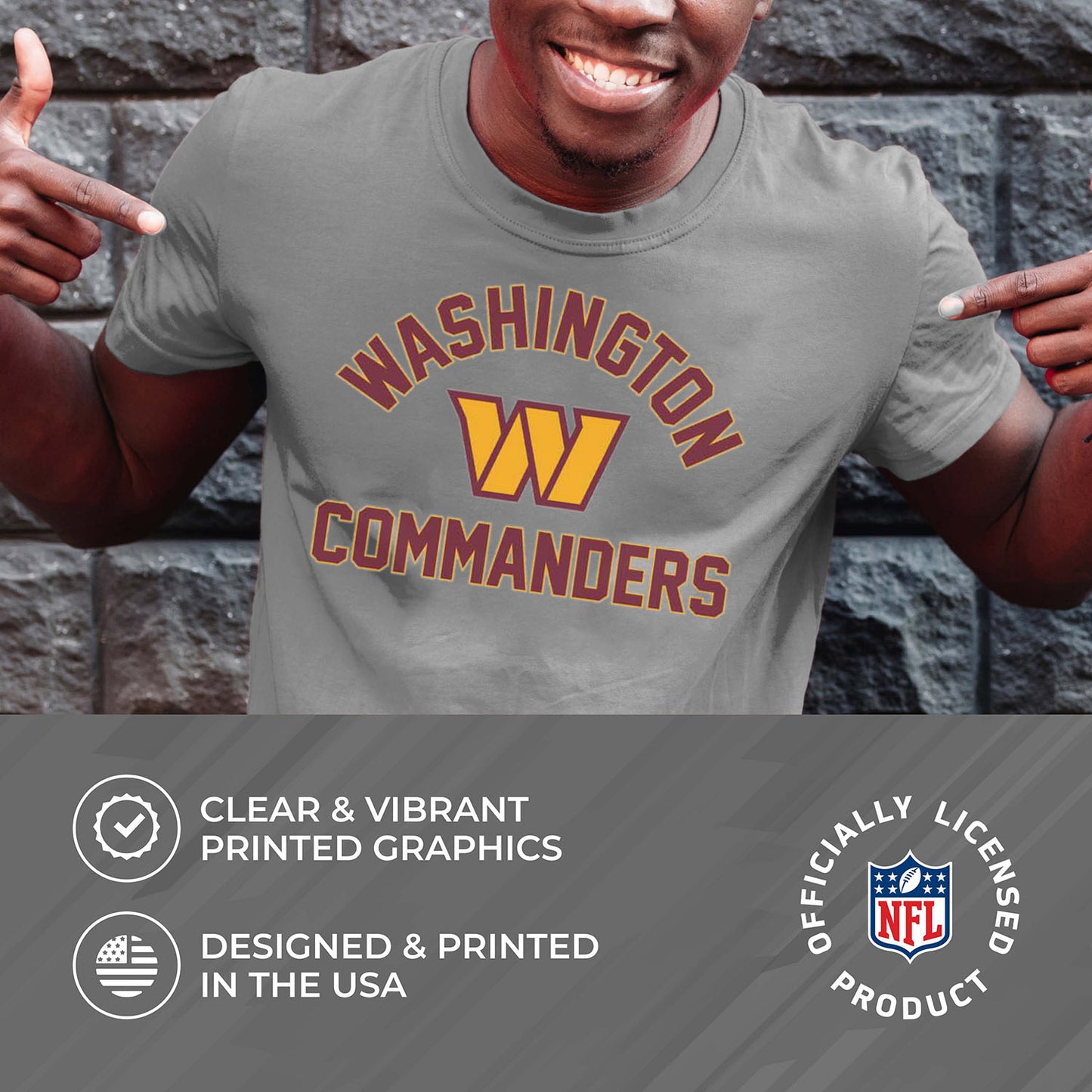 Washington Commanders NFL Adult Gameday T-Shirt - Gray