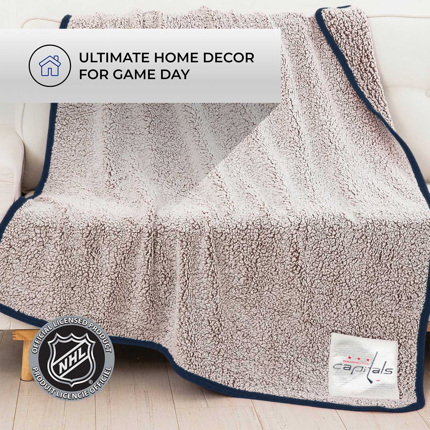Washington Capitals NHL Silk Touch Sherpa Throw Blanket - Red