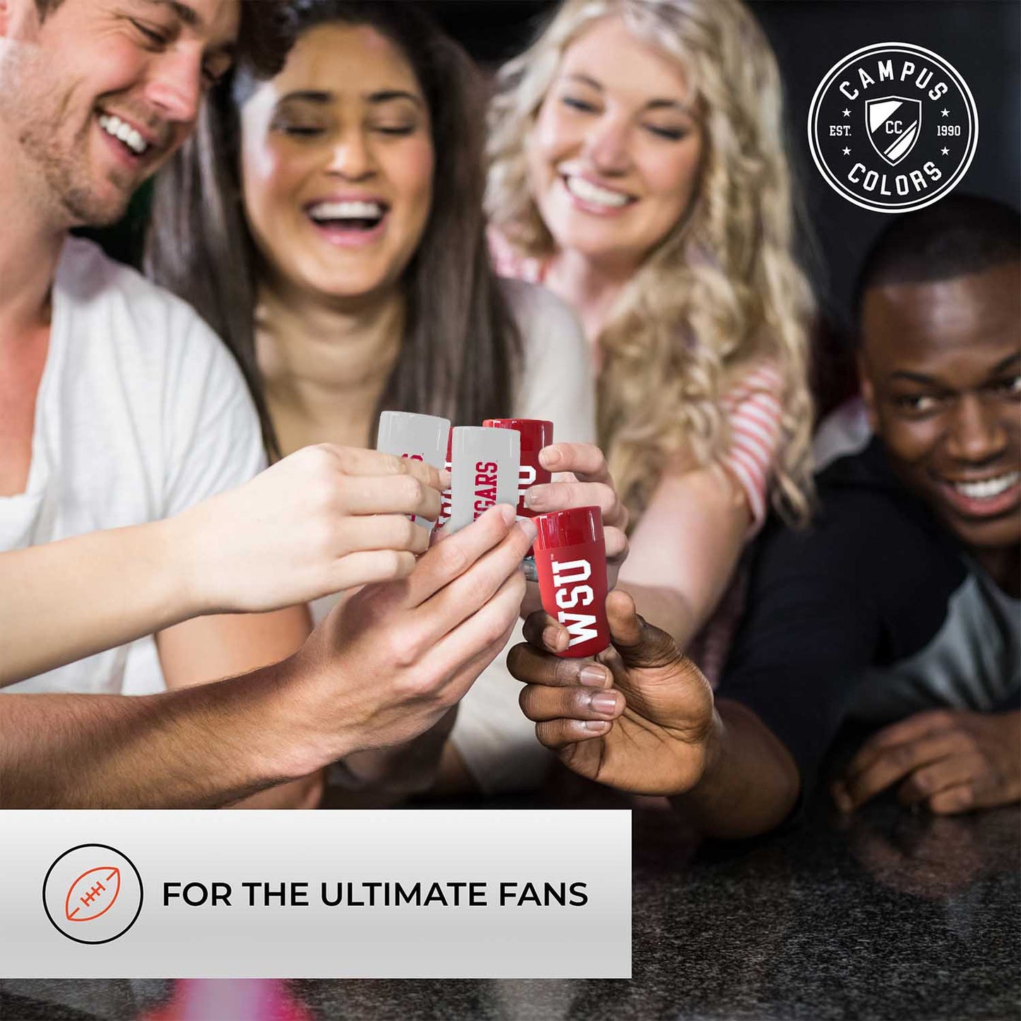 Washington State Cougars College and University 2-Pack Shot Glasses - Team Color