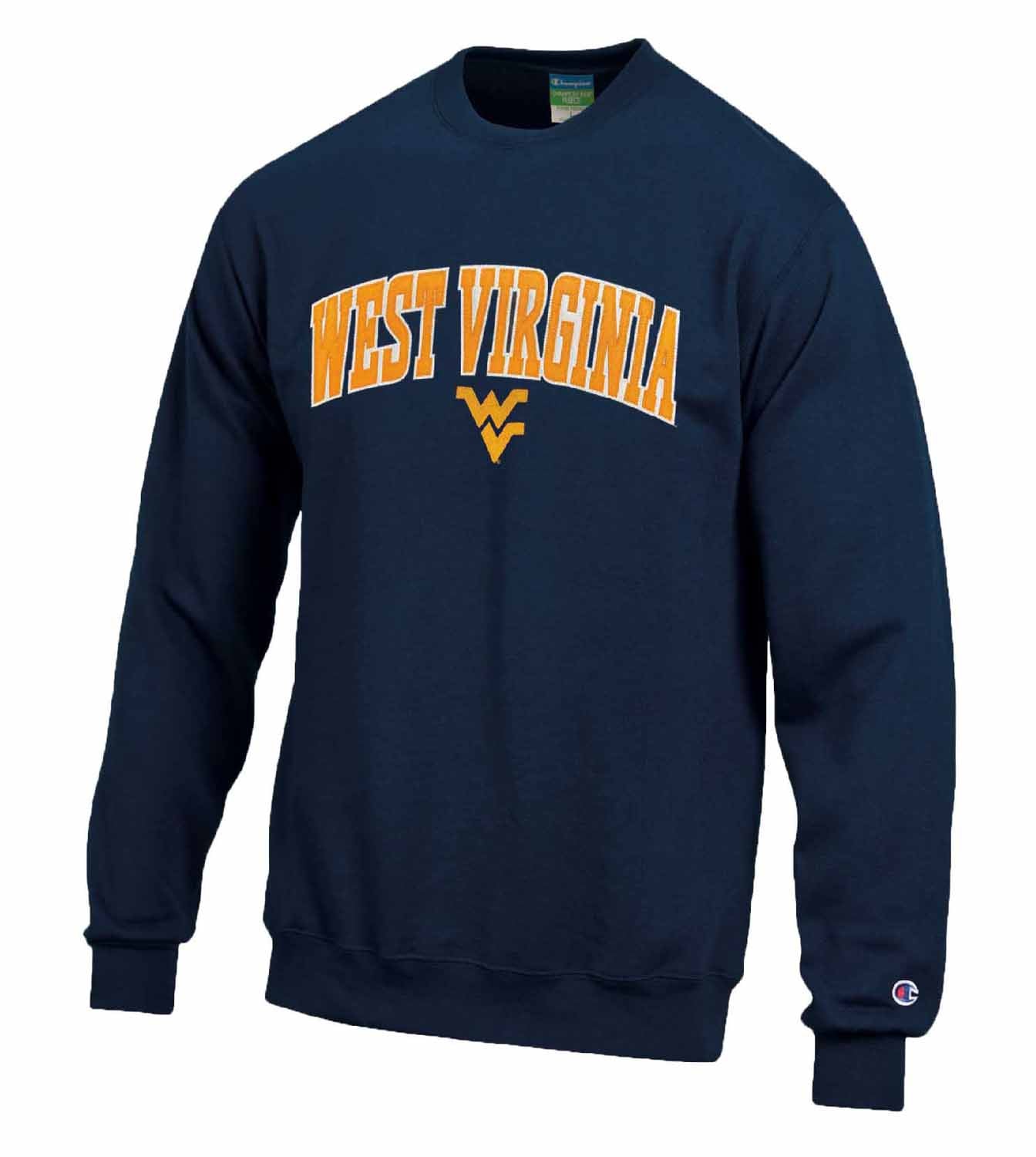 West Virginia Mountaineers Adult Tackle Twill Crewneck - Navy
