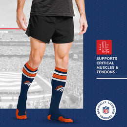 Denver Broncos NFL Adult Compression Socks - Navy