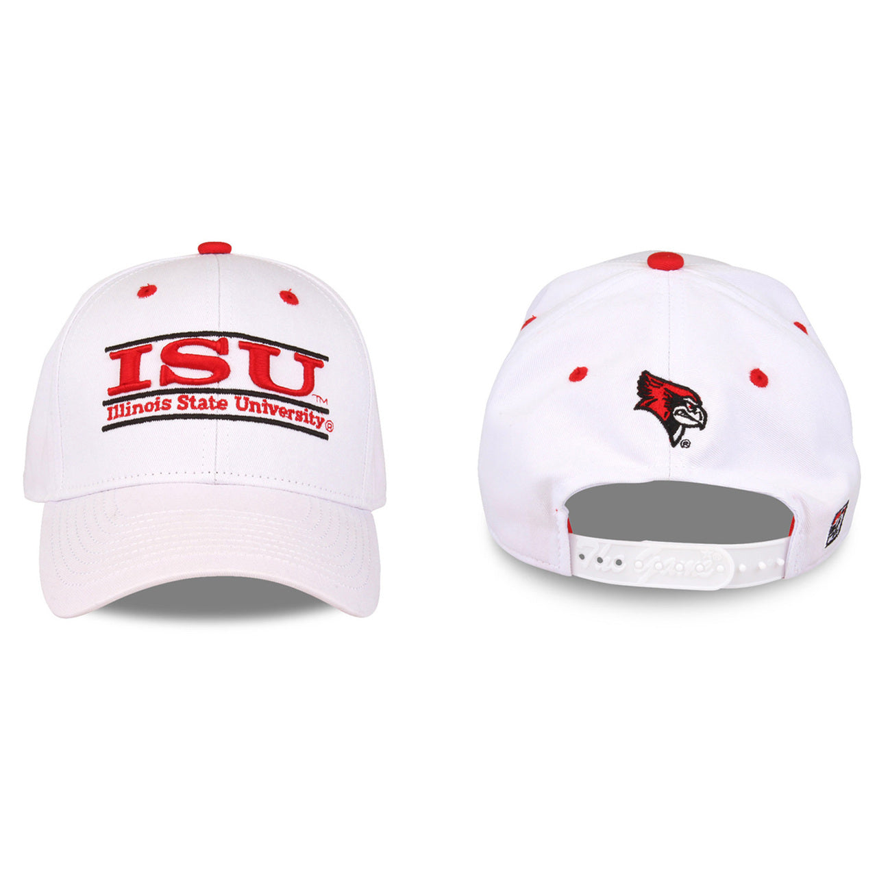 Illinois State Redbirds Adult Game Bar Adjustable Hat - White
