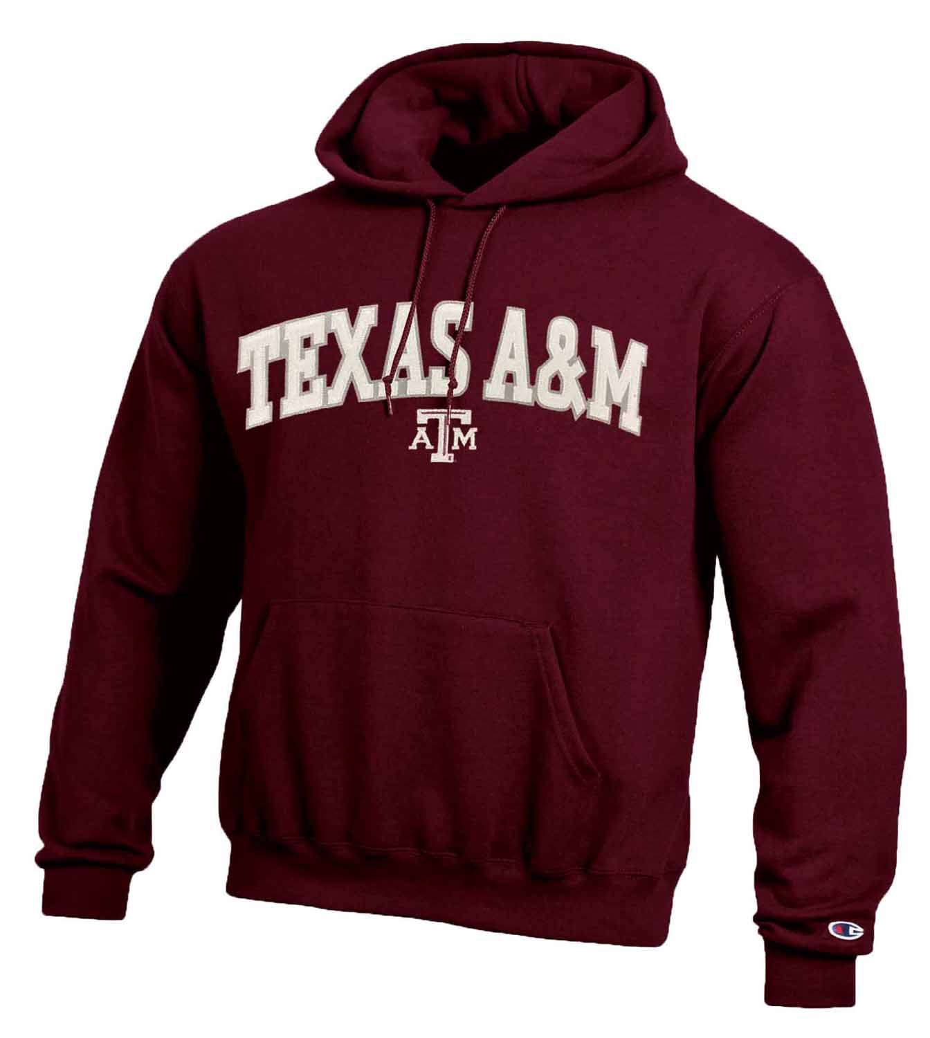 Texas A&M Aggies Champion Adult Tackle Twill Hooded Sweatshirt - Maroon