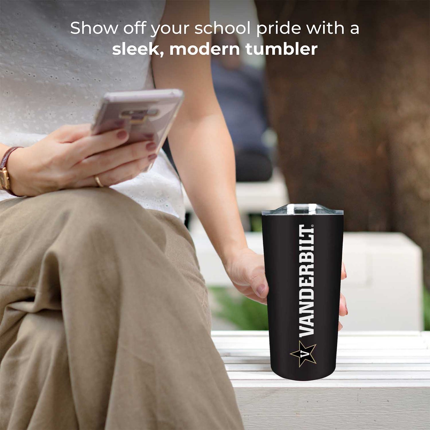 Vanderbilt Commodores NCAA Stainless Steel Tumbler perfect for Gameday - Black