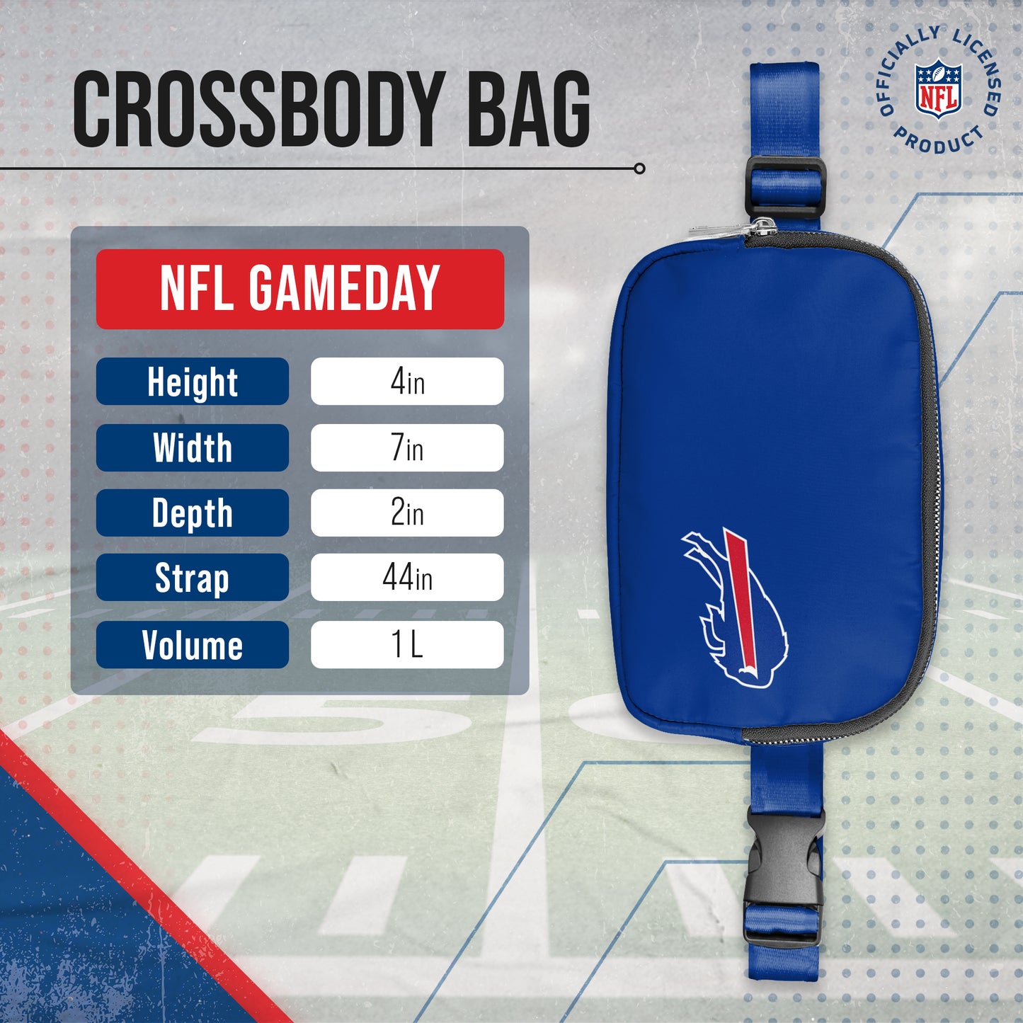 New York Giants NFL Gameday On The Move Crossbody Belt Bag - Royal