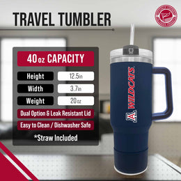 Mississippi State Bulldogs College & University 40 oz Travel Tumbler With Handle - Black