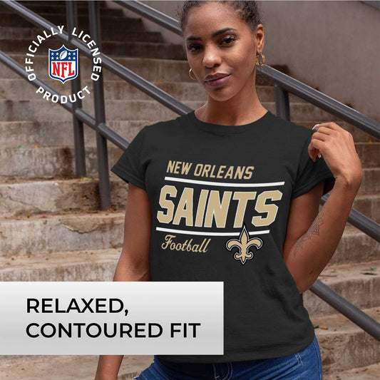 New Orleans Saints NFL Gameday Women's Relaxed Fit T-shirt - Black