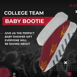Arizona State Sun Devils College Baby Booties Infant Boys Girls Cozy Slipper Socks - Maroon