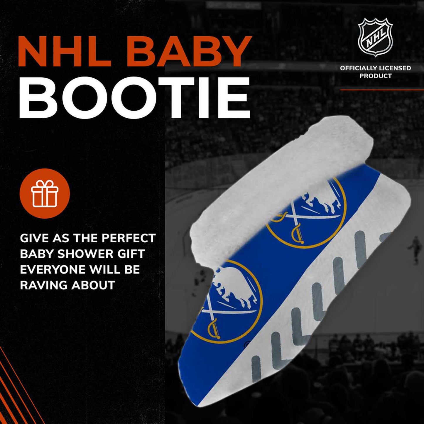 Buffalo Sabres NHL Baby Booties Infant Boys Girls Cozy Slipper Socks - Royal
