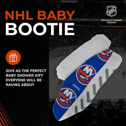 New York Islanders NHL Baby Booties Infant Boys Girls Cozy Slipper Socks - Royal