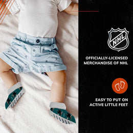 San Jose Sharks NHL Baby Booties Infant Boys Girls Cozy Slipper Socks - Teal