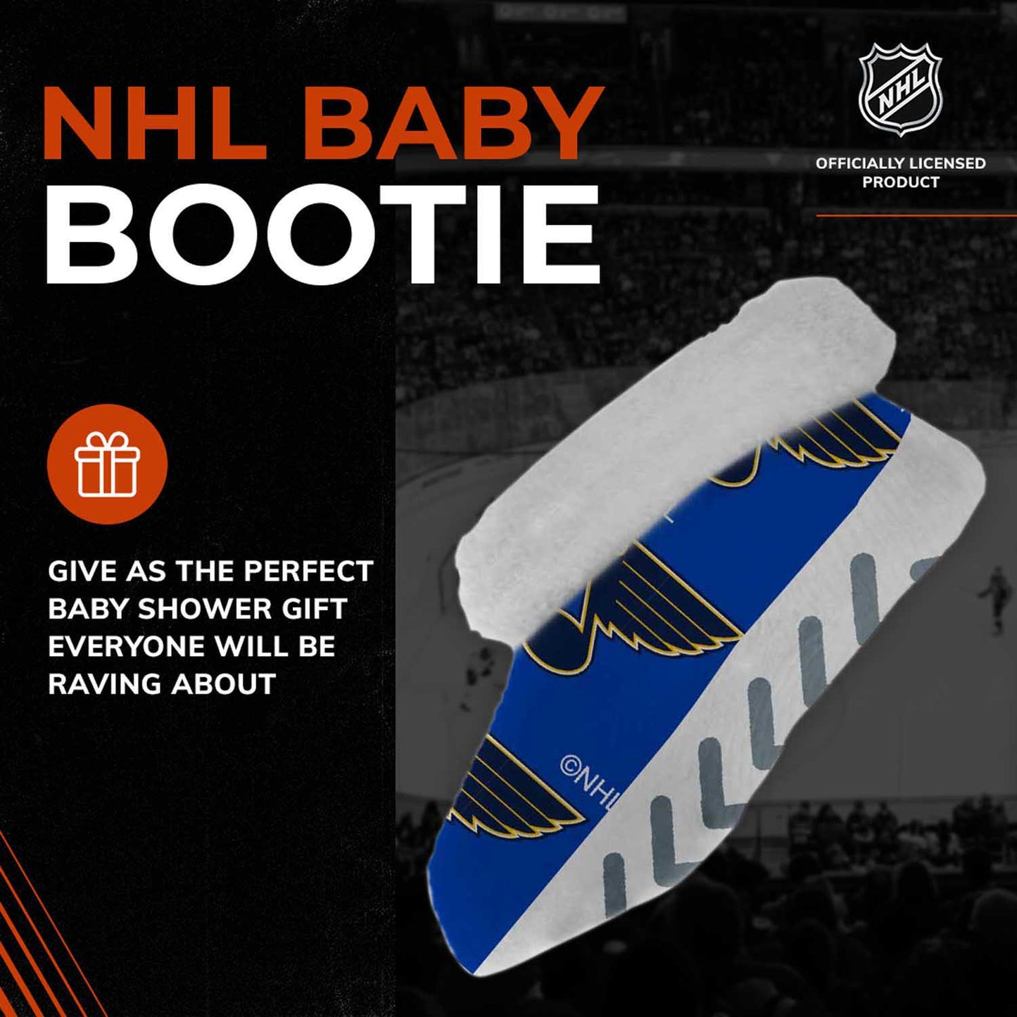 St. Louis Blues NHL Baby Booties Infant Boys Girls Cozy Slipper Socks - Royal