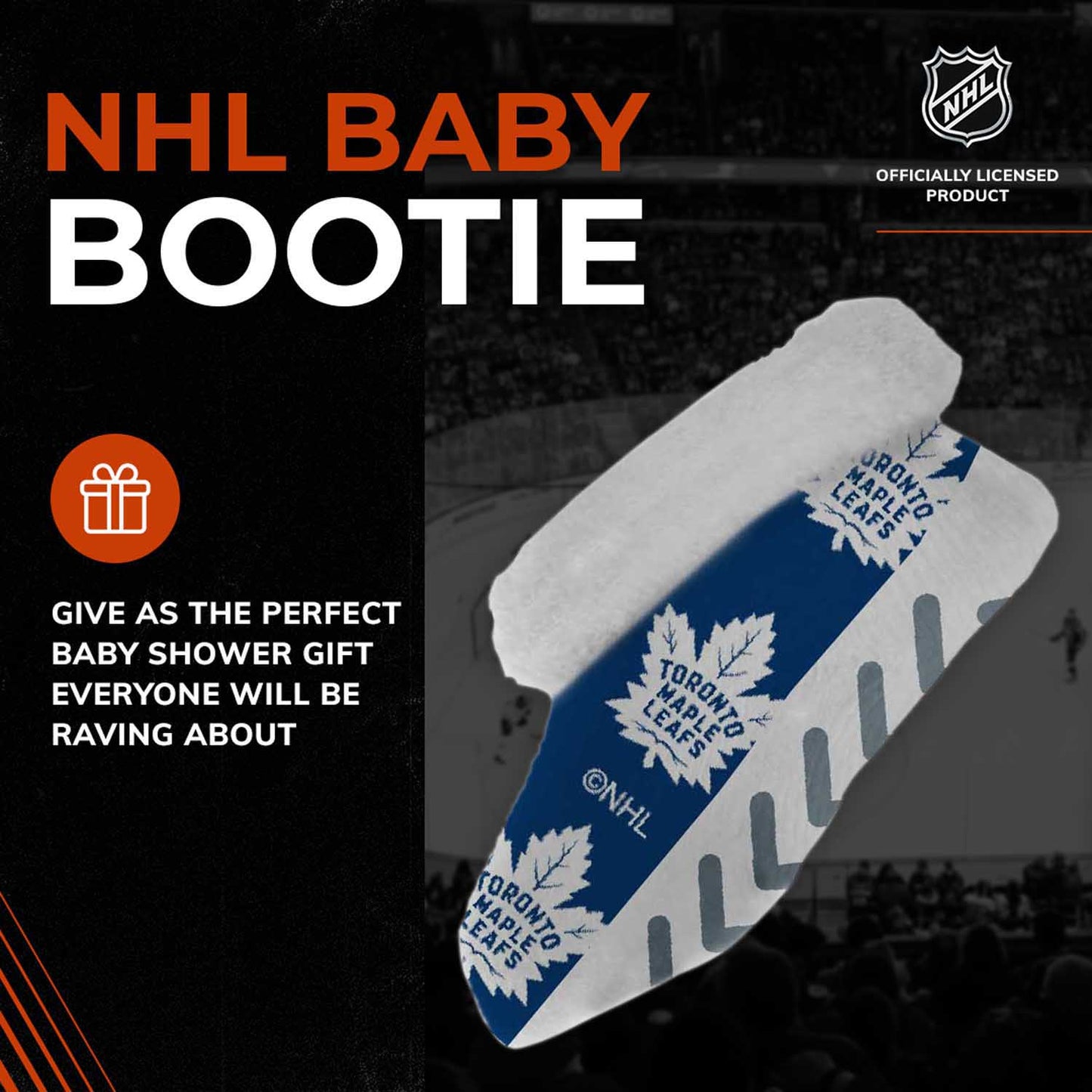 Toronto Maple Leafs NHL Baby Booties Infant Boys Girls Cozy Slipper Socks - Navy