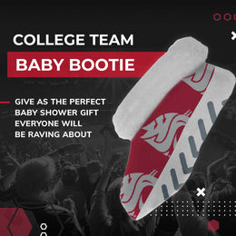 Washington State Cougars College Baby Booties Infant Boys Girls Cozy Slipper Socks - Crimson
