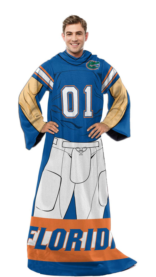 Florida Gators NCAA Team Wearable Blanket with Sleeves - Blue
