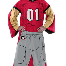 Georgia Bulldogs NCAA Team Wearable Blanket with Sleeves - Red