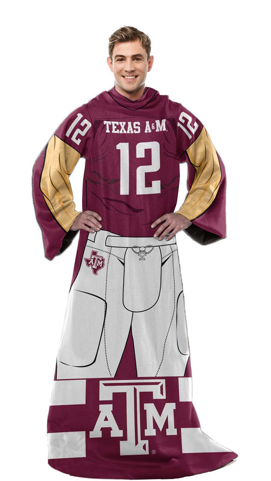 Texas A&M Aggies NCAA Team Wearable Blanket with Sleeves - Maroon