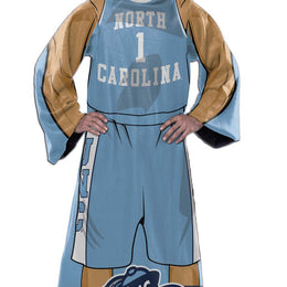 North Carolina Tar Heels NCAA Team Wearable Blanket with Sleeves - Carolina Blue