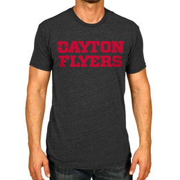 Dayton Flyers Campus Colors NCAA Adult Cotton Blend Charcoal Tagless T-Shirt - Charcoal