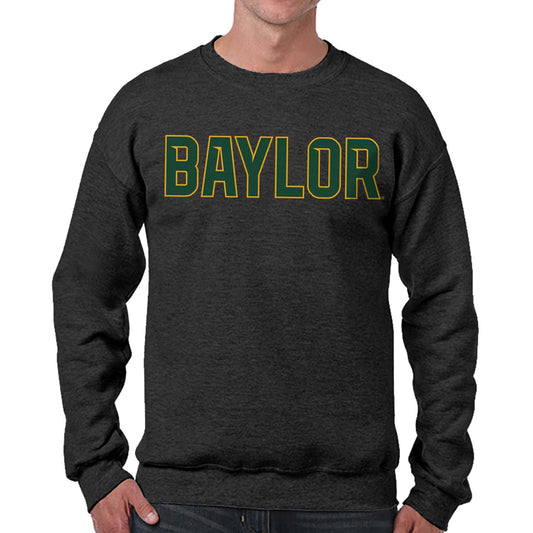Baylor Bears NCAA Adult Charcoal Crewneck Fleece Sweatshirt - Charcoal