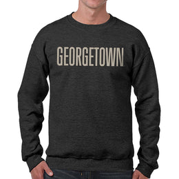 Georgetown Hoyas NCAA Adult Charcoal Crewneck Fleece Sweatshirt - Charcoal