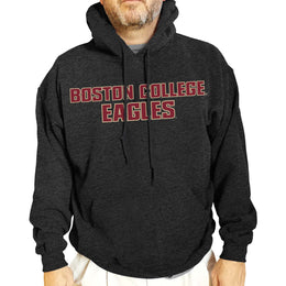 Boston College Eagles NCAA Adult Cotton Blend Charcoal Hooded Sweatshirt - Charcoal