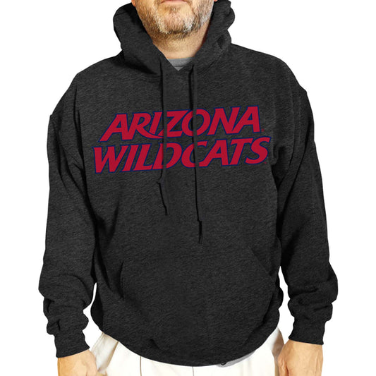 Arizona Wildcats NCAA Adult Cotton Blend Charcoal Hooded Sweatshirt - Charcoal