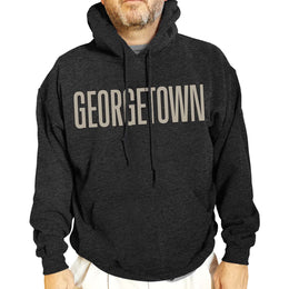 Georgetown Hoyas NCAA Adult Cotton Blend Charcoal Hooded Sweatshirt - Charcoal