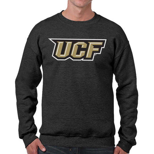 Central Florida Knights NCAA Adult Charcoal Crewneck Fleece Sweatshirt - Black