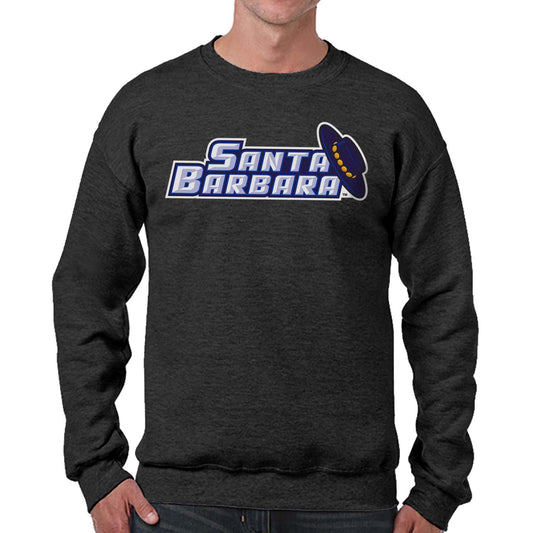 UCSB Gauchos NCAA Adult Charcoal Crewneck Fleece Sweatshirt - Charcoal