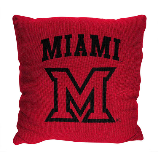 Miami Redhawks NCAA Decorative Pillow - Red