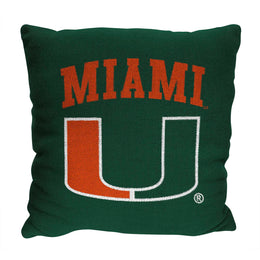 Miami Hurricanes NCAA Decorative Pillow - Green