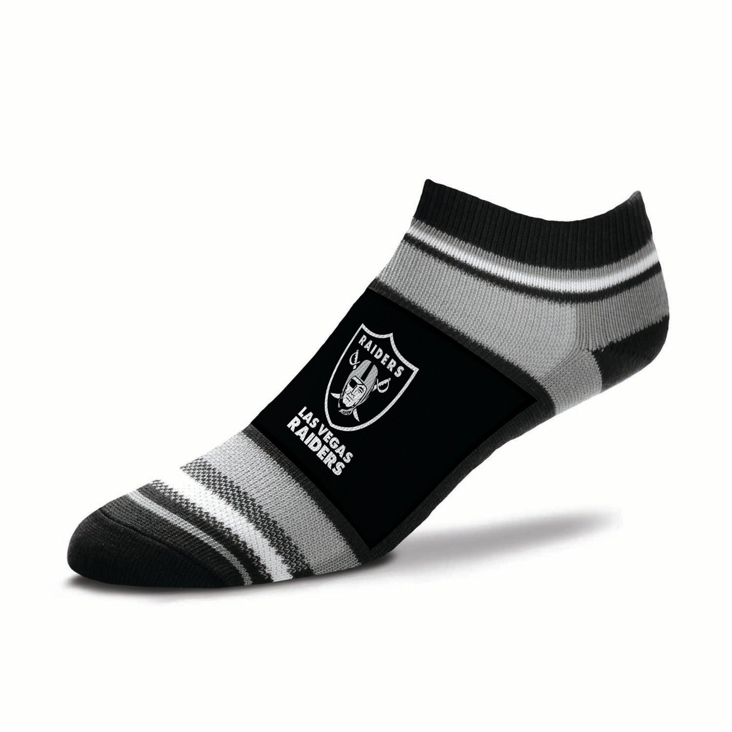 Las Vegas Raiders NFL Adult Marquis Addition No Show Socks - Black