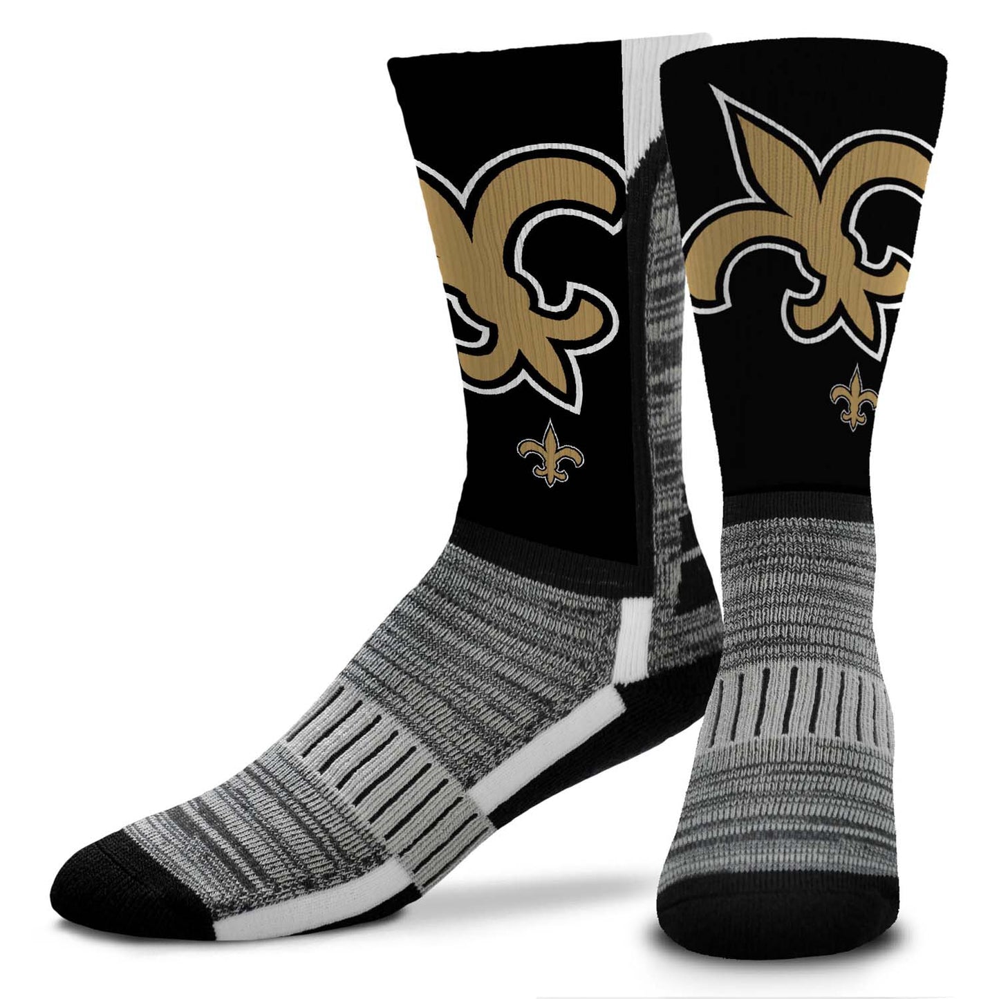 New Orleans Saints NFL Adult Curve Socks - Black