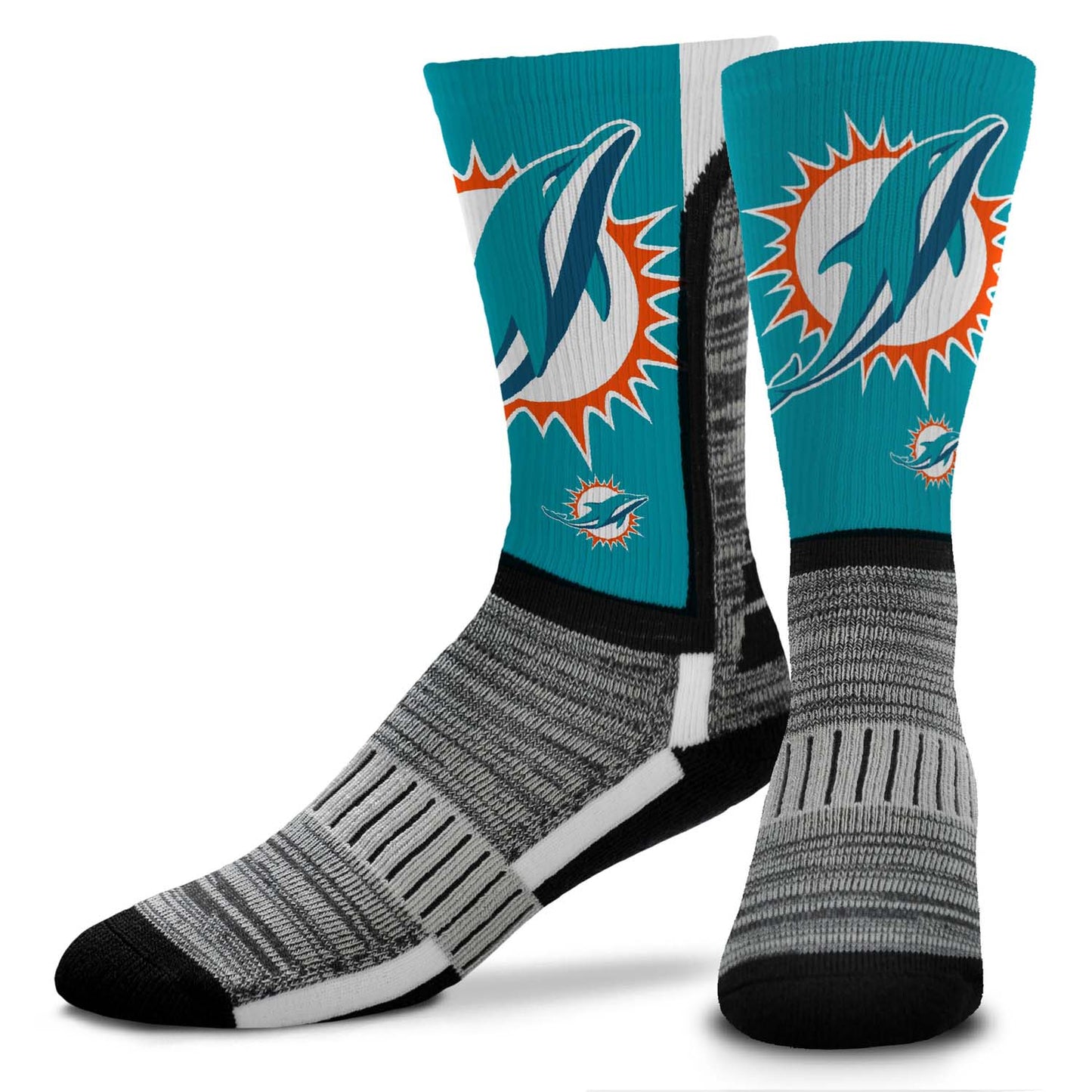 Miami Dolphins NFL Adult Curve Socks - Teal