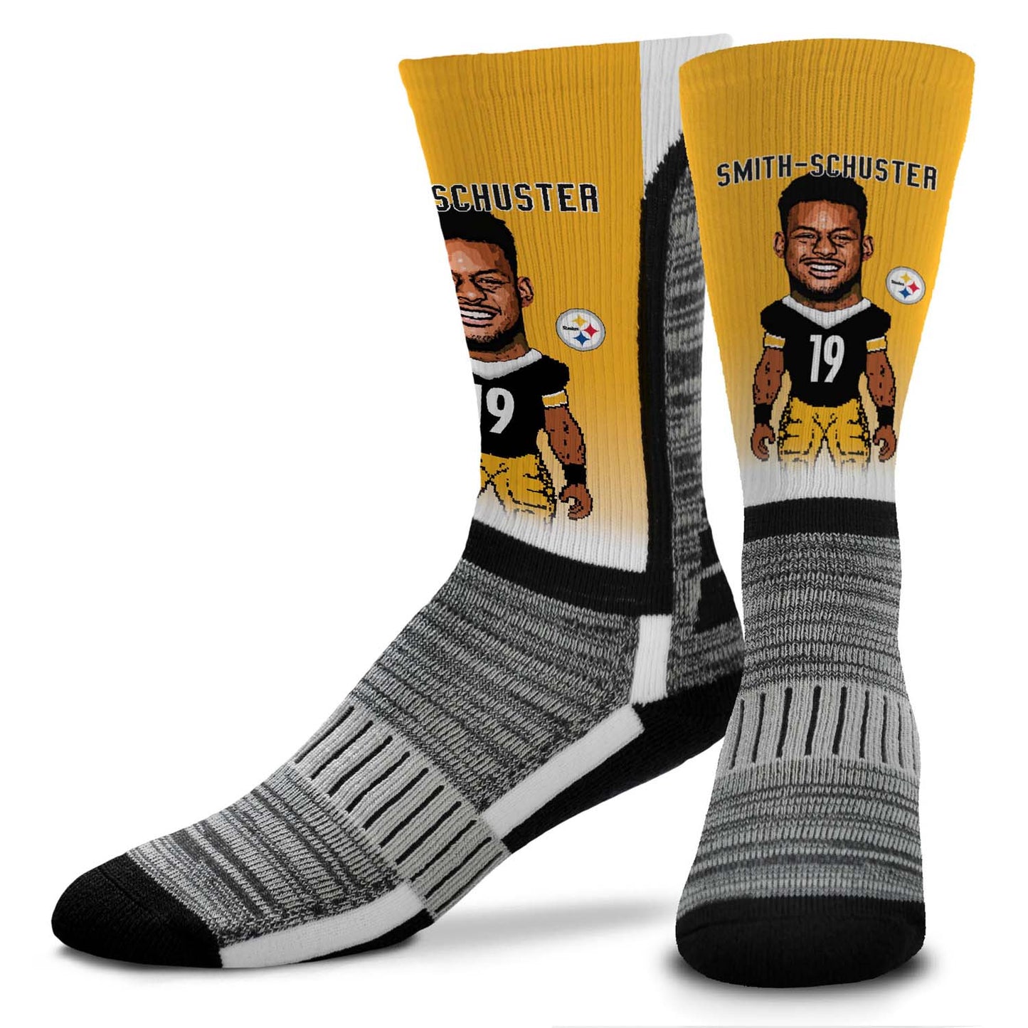 Pittsburgh Steelers NFL Adult V Curve MVP Player Crew Socks - Gold #19