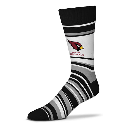 Arizona Cardinals NFL Adult Striped Dress Socks - Black